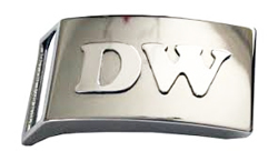 Polished 925 sterling silver initials on belt buckle by Devanet